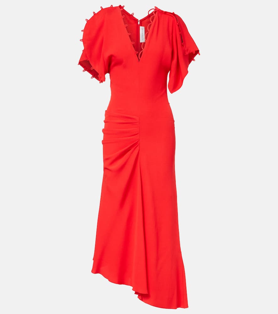 Asymmetric draped maxi dress