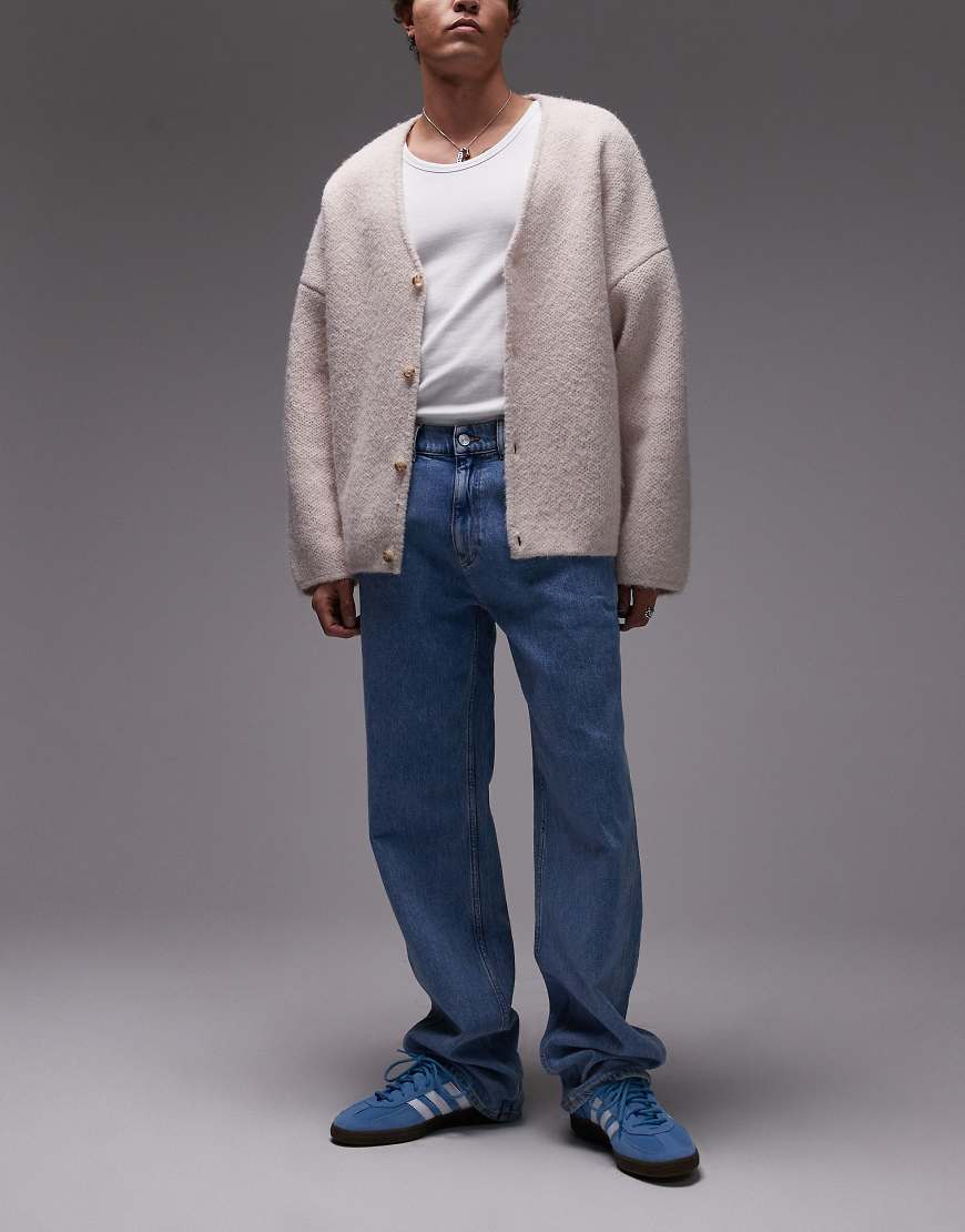 Tommy Jeans Jamie loose straight leg carpenter jeans in light wash-Blue