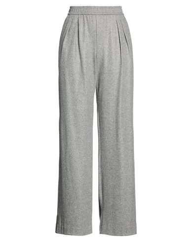 Woman Pants Grey Size L Polyester, Wool, Elastane