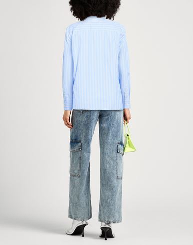 Woman Shirt Sky blue Size 0 Cotton