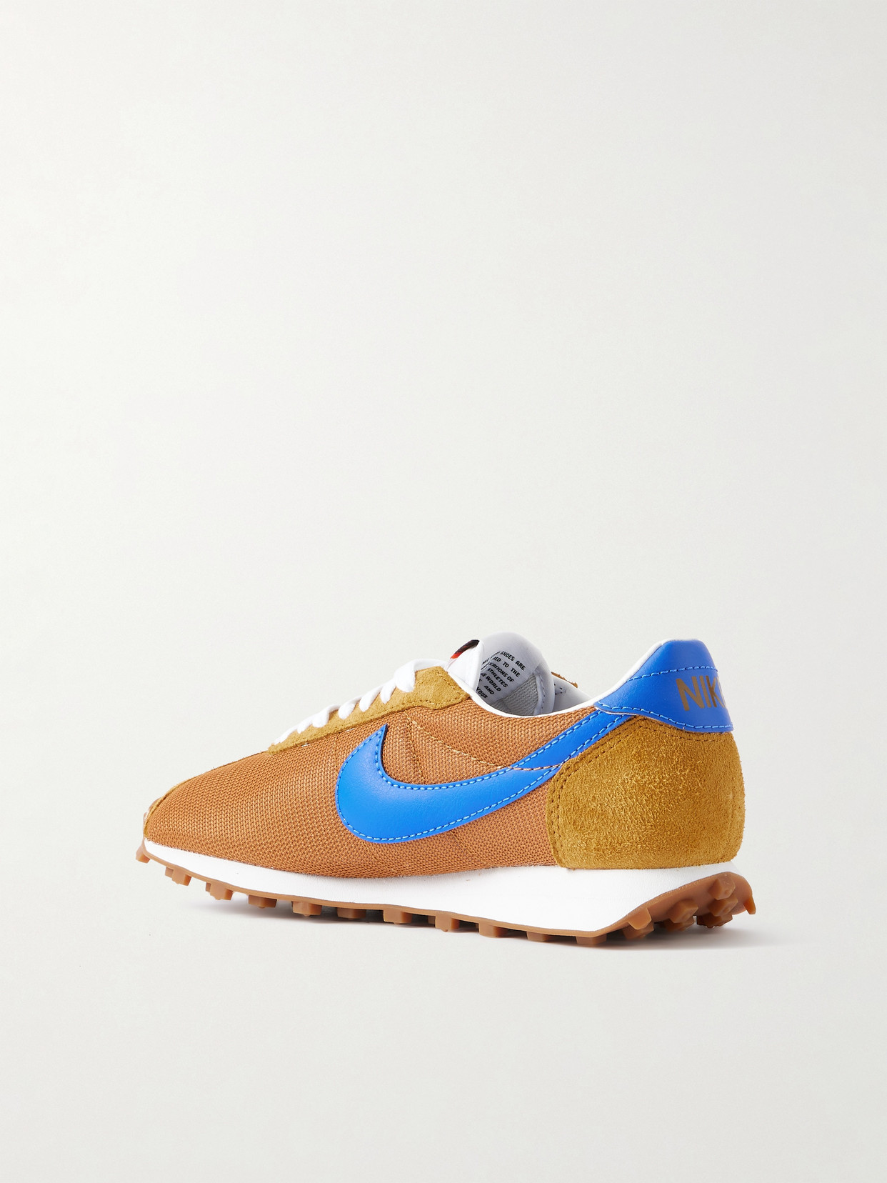 Ld-1000 Leather And Suede-trimmed Mesh Sneakers - Brown