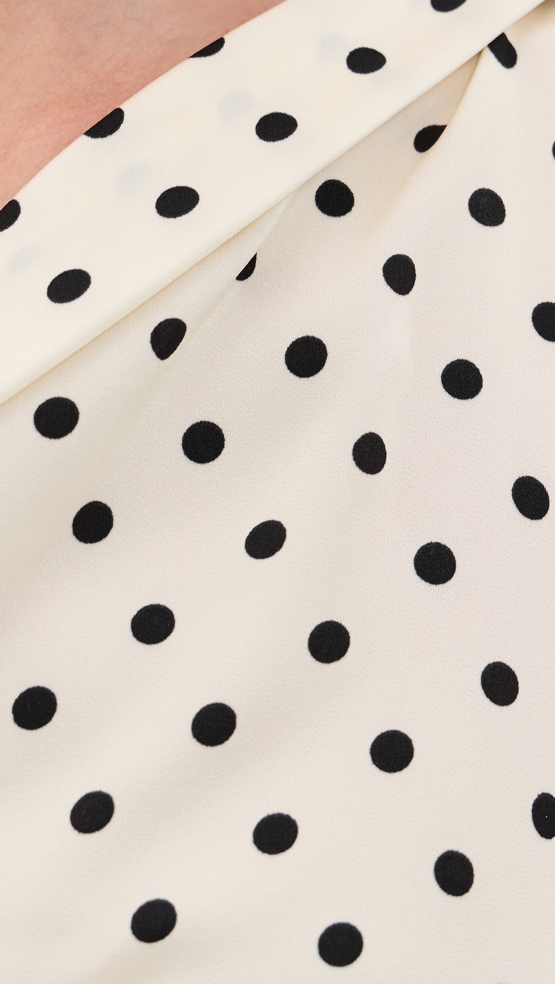 Sweetheart Mini Dress Cream Polka
