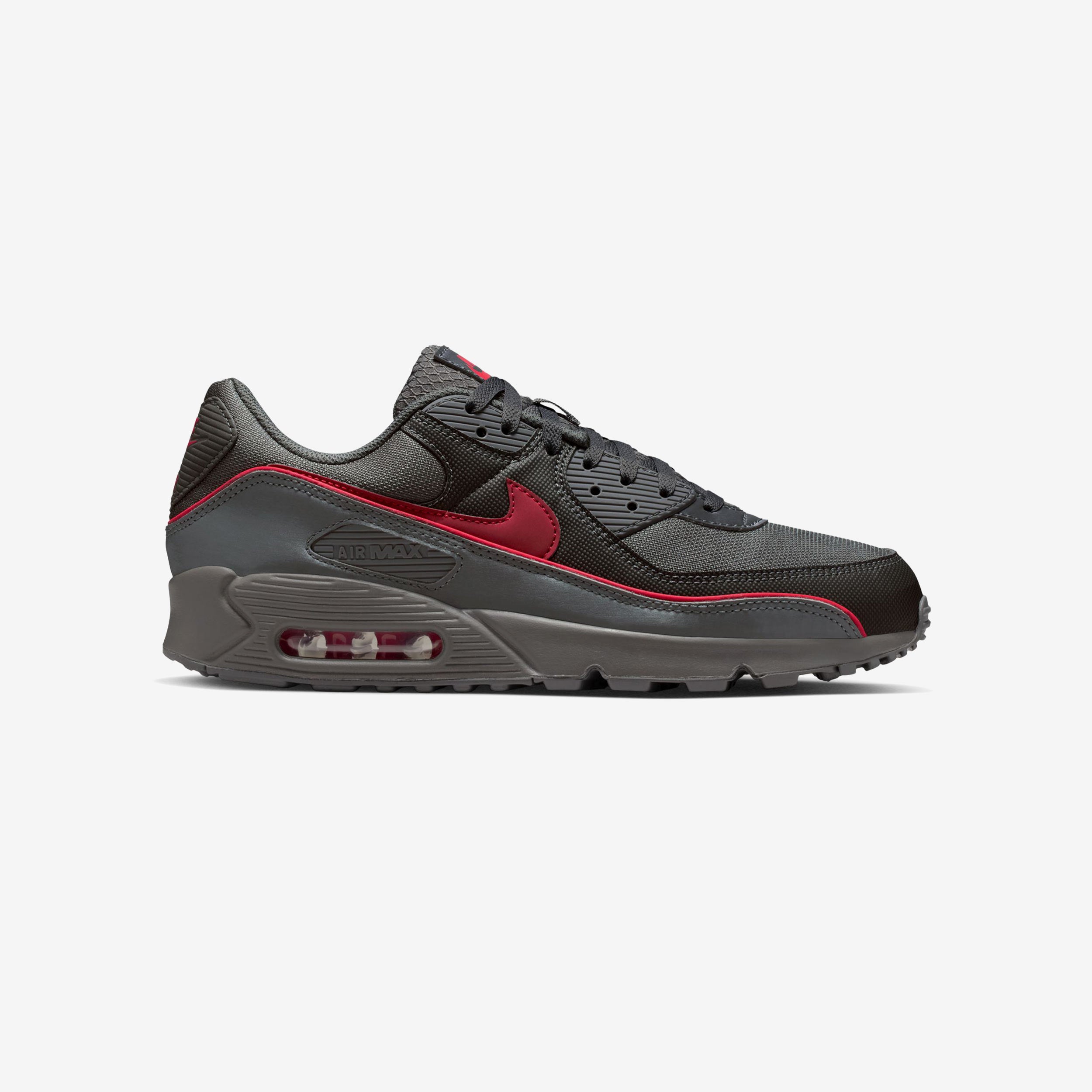 Nike Air Max 90 Premium - IRON GREY/UNIVERSITY RED-BLACK - unisex