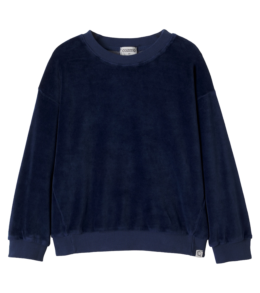 Rai cotton-blend velvet sweatshirt