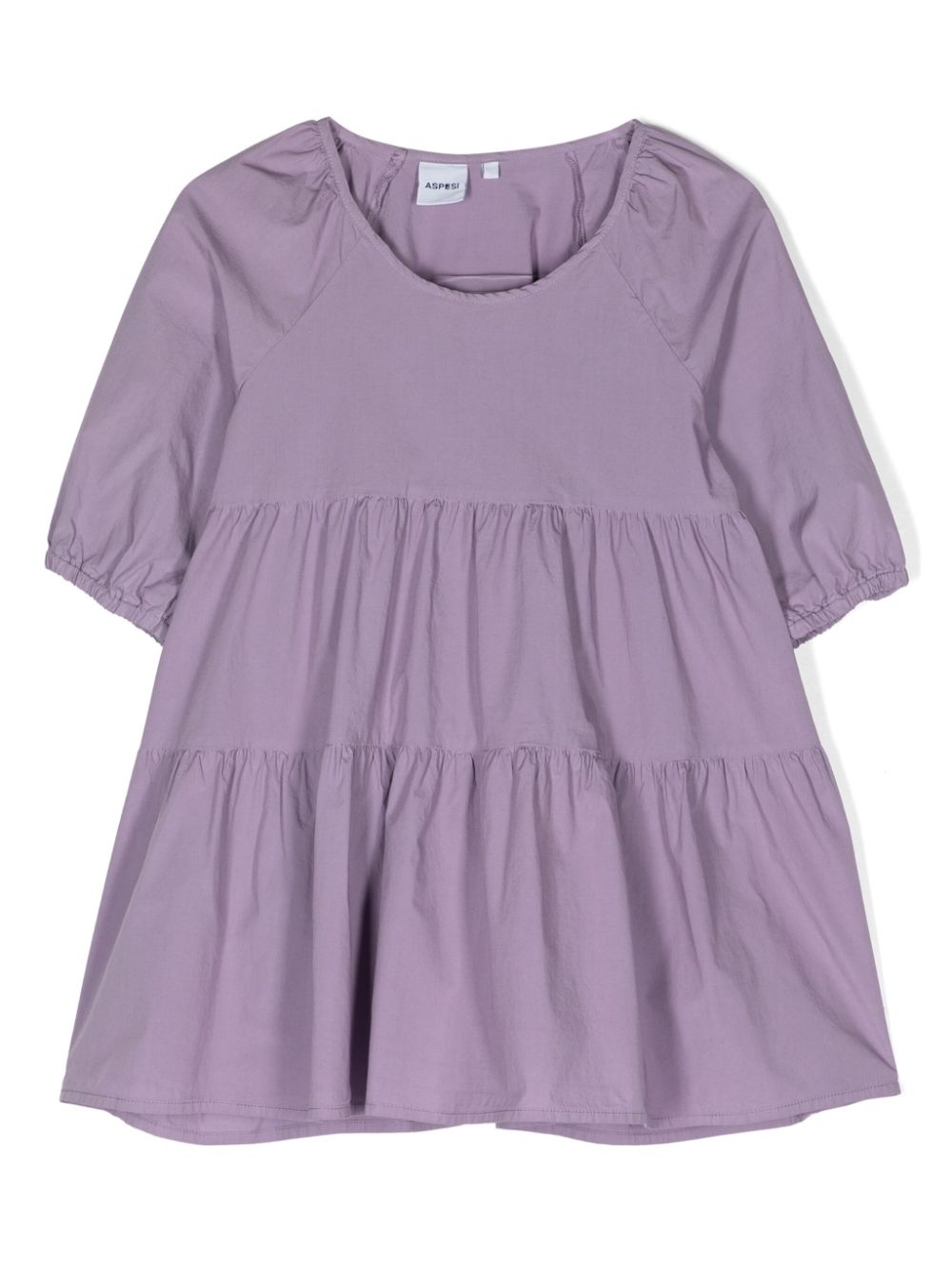 Poplin tiered dress - Purple