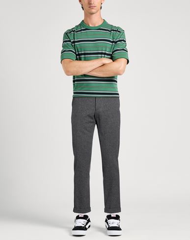 Man Pants Charcoal Size 40 Cotton, Elastane