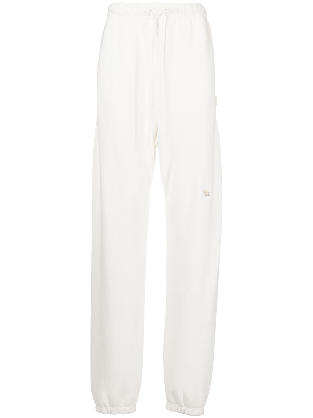 Drawstring track pants - White