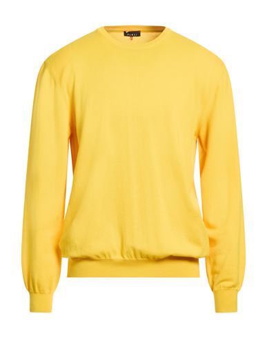 Man Sweater Yellow Size 46 Merino Wool