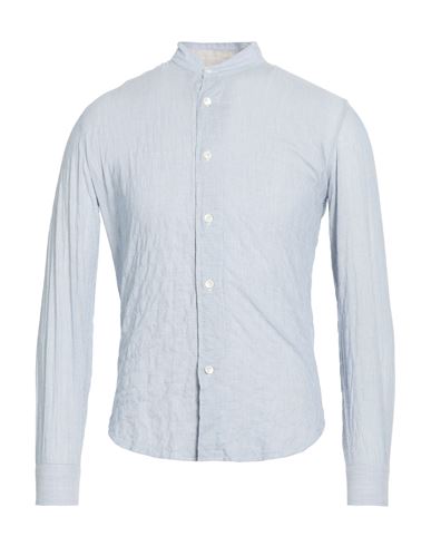 Man Shirt Blue Size S Cotton, Elastane