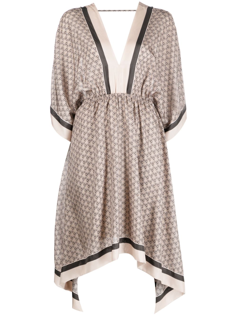 Geometric-print mini dress - C6901 GREY