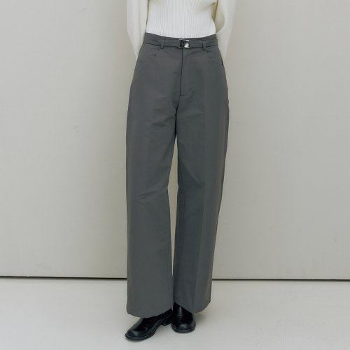 Belted wide pants