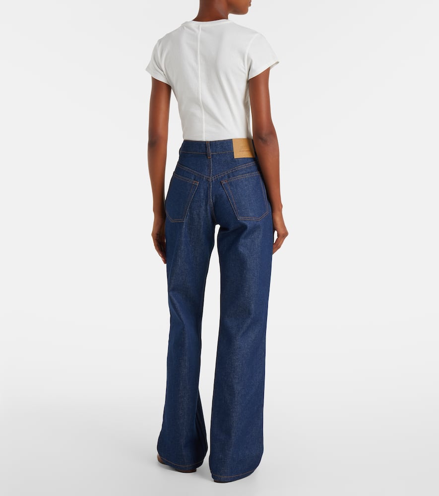 Mid-rise straight jeans