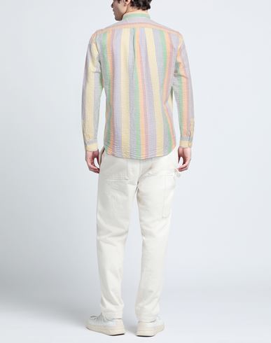 Man Shirt Yellow Size M Cotton, Elastane