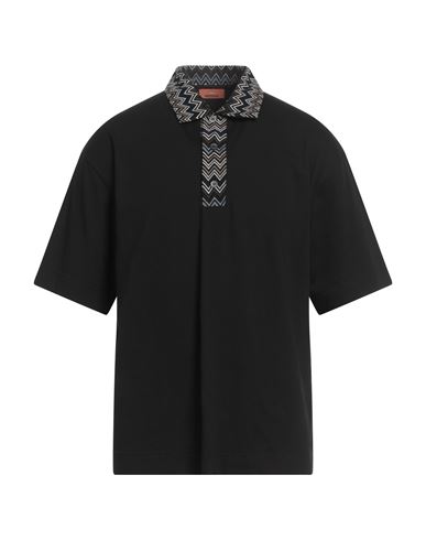 Missoni Man Polo shirt Black Size S Cotton