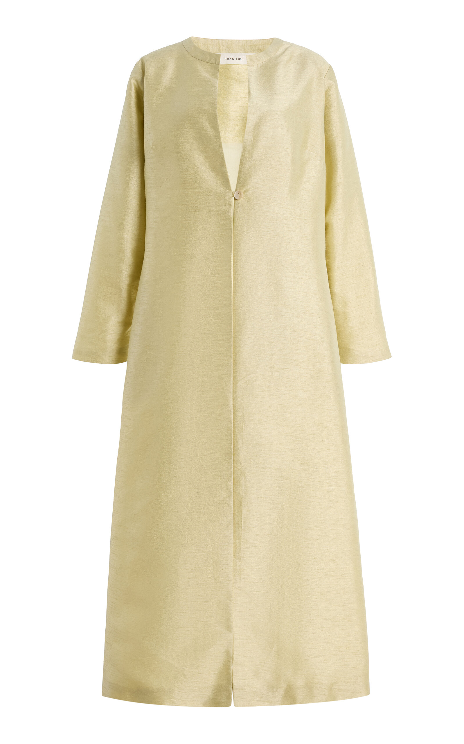 Dupioni Collarless Coat - Moda Operandi
