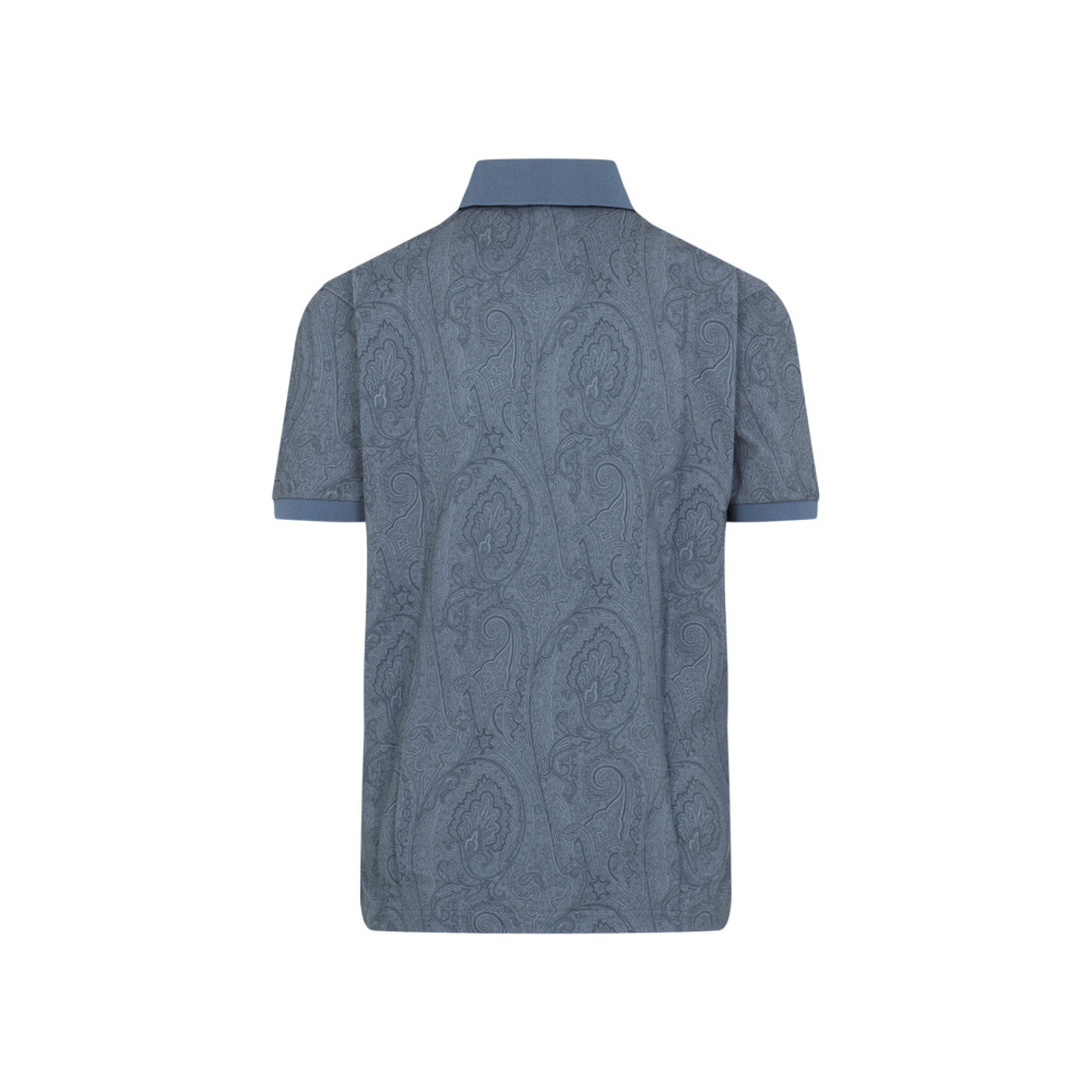 Blue Shirt Collar Polo