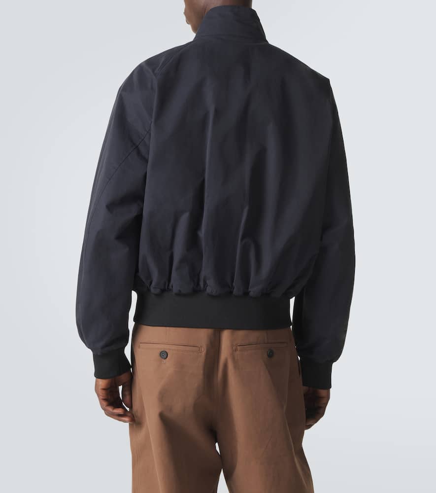 Over cotton-blend bomber jacket