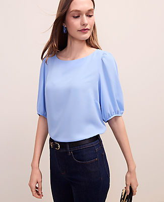 Ann Taylor Boatneck Popover Top