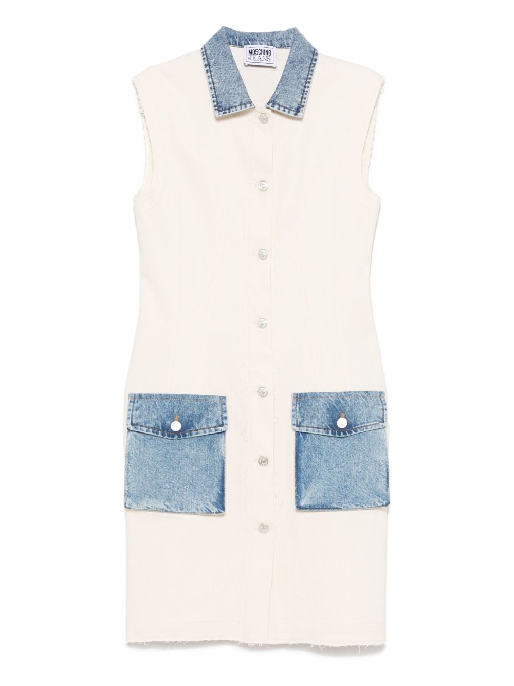 MOSCHINO JEANS cotton-blend dress - White