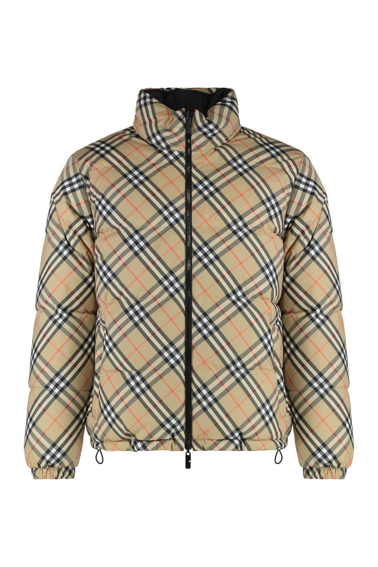 Beige Check Reversible Jacket