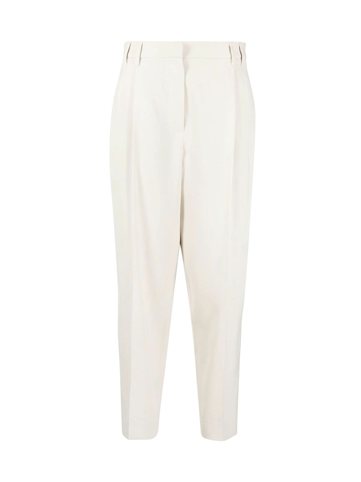 High-waisted tailored trousers