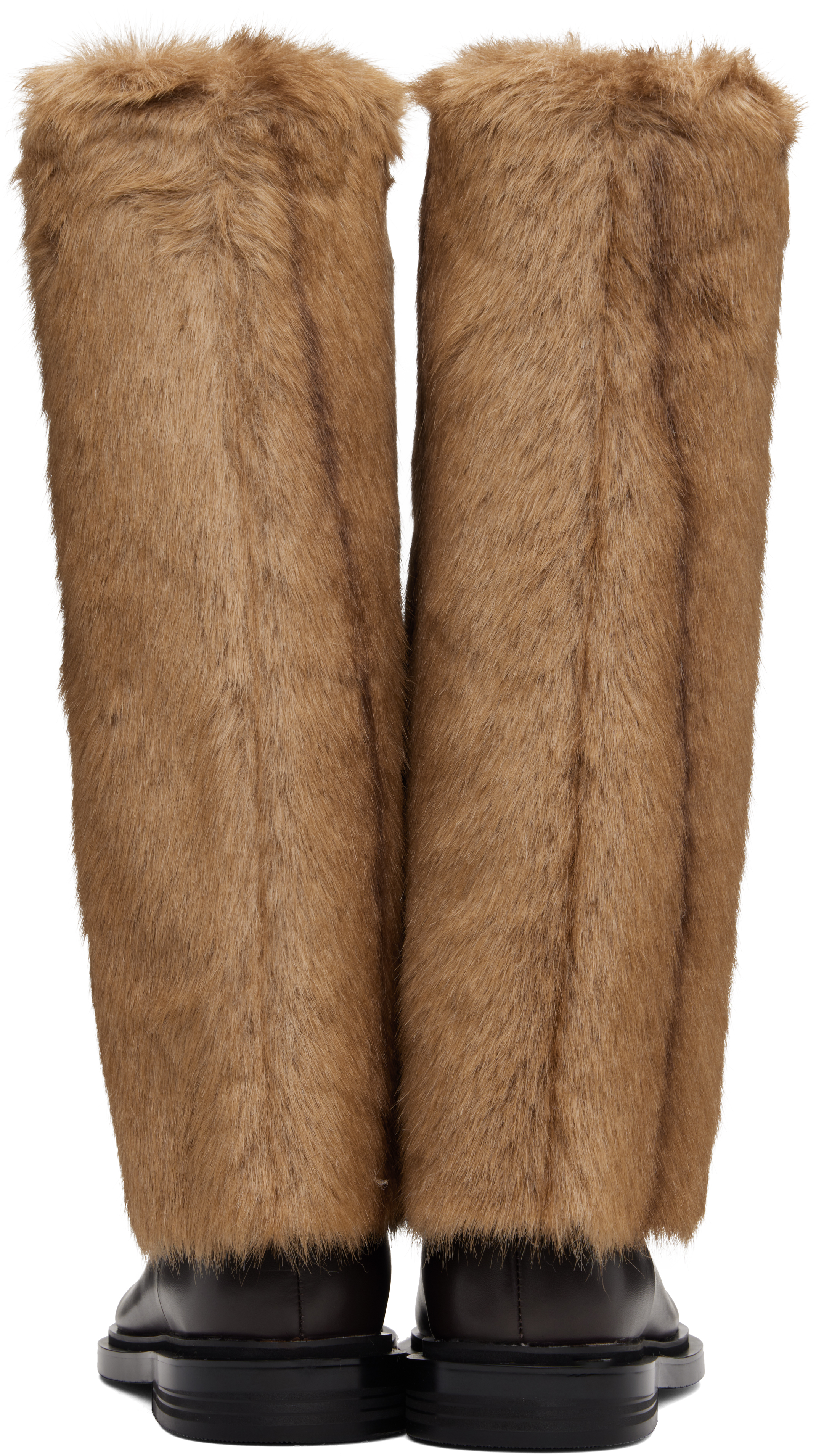Brown Combi Socks Tall Boots