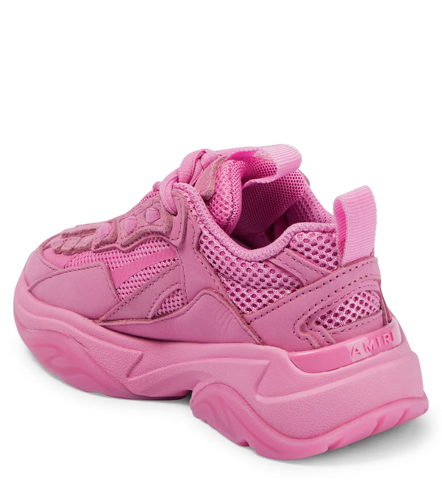 Amiri Kids Bone suede-trimmed sneakers