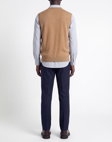Man Sweater Camel Size 40 Merino Wool, Cashmere