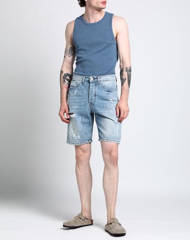 Man Denim shorts Blue