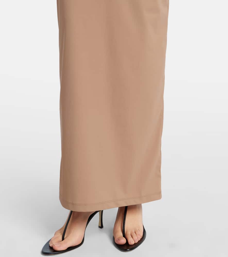 Ruched jersey maxi dress