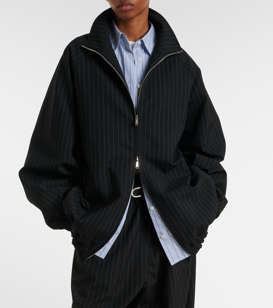 Baxter oversized pinstripe blouson jacket