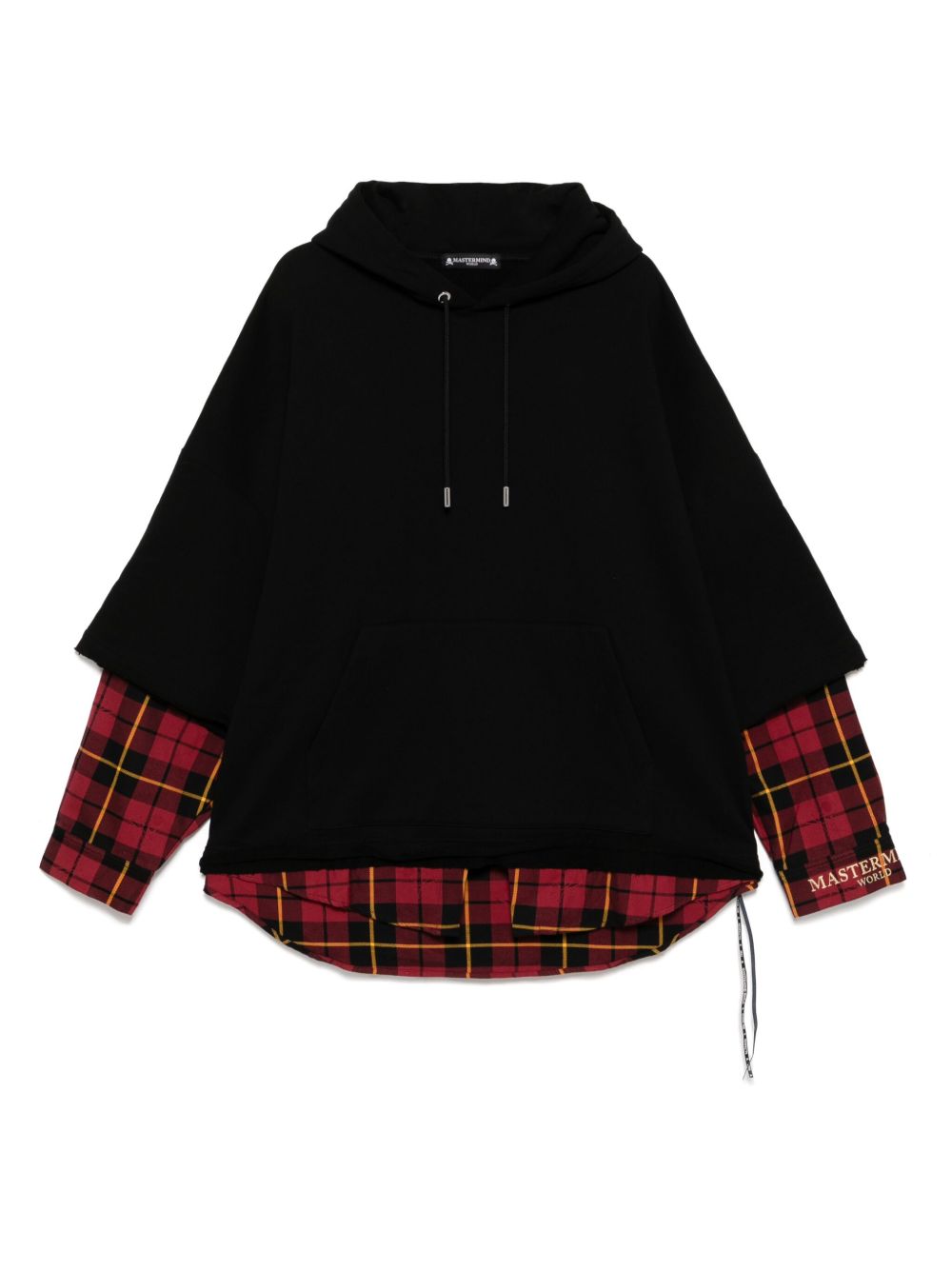 Mastermind World logo-embroidered hoodie - Black