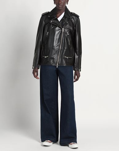 Woman Jacket Black Size 2 Leather