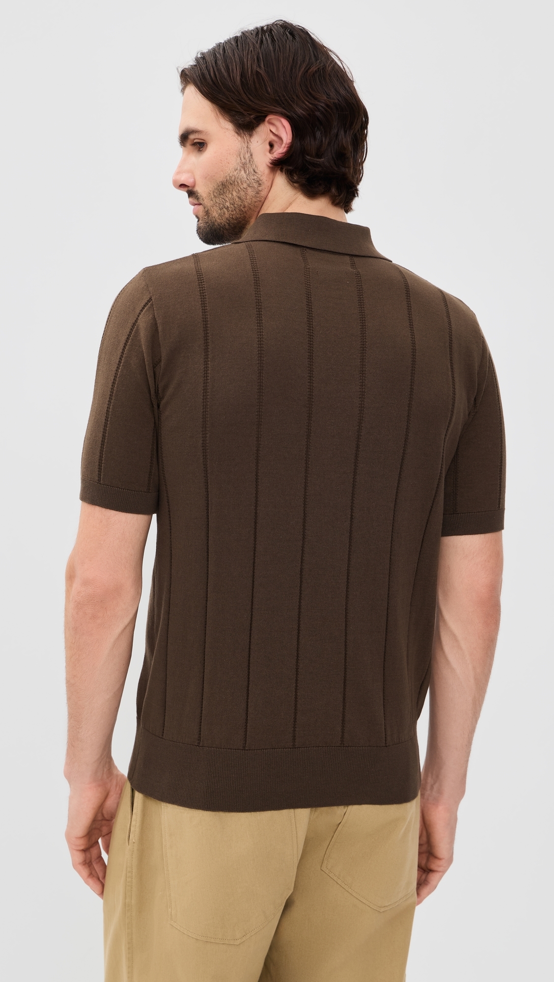 Jacobs Knitted Polo Brown