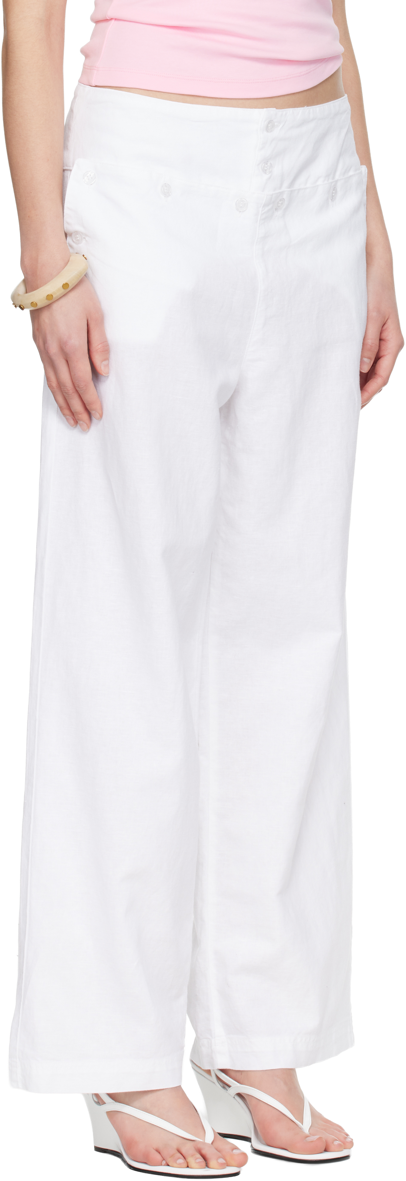 White Anna Trousers
