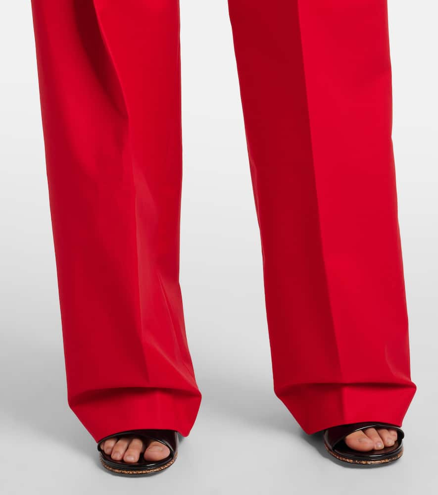 Curzio high-rise cotton-blend wide-leg pants