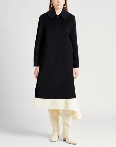 Icons Woman Coat Black Size 8 Wool, Polyamide, Cashmere
