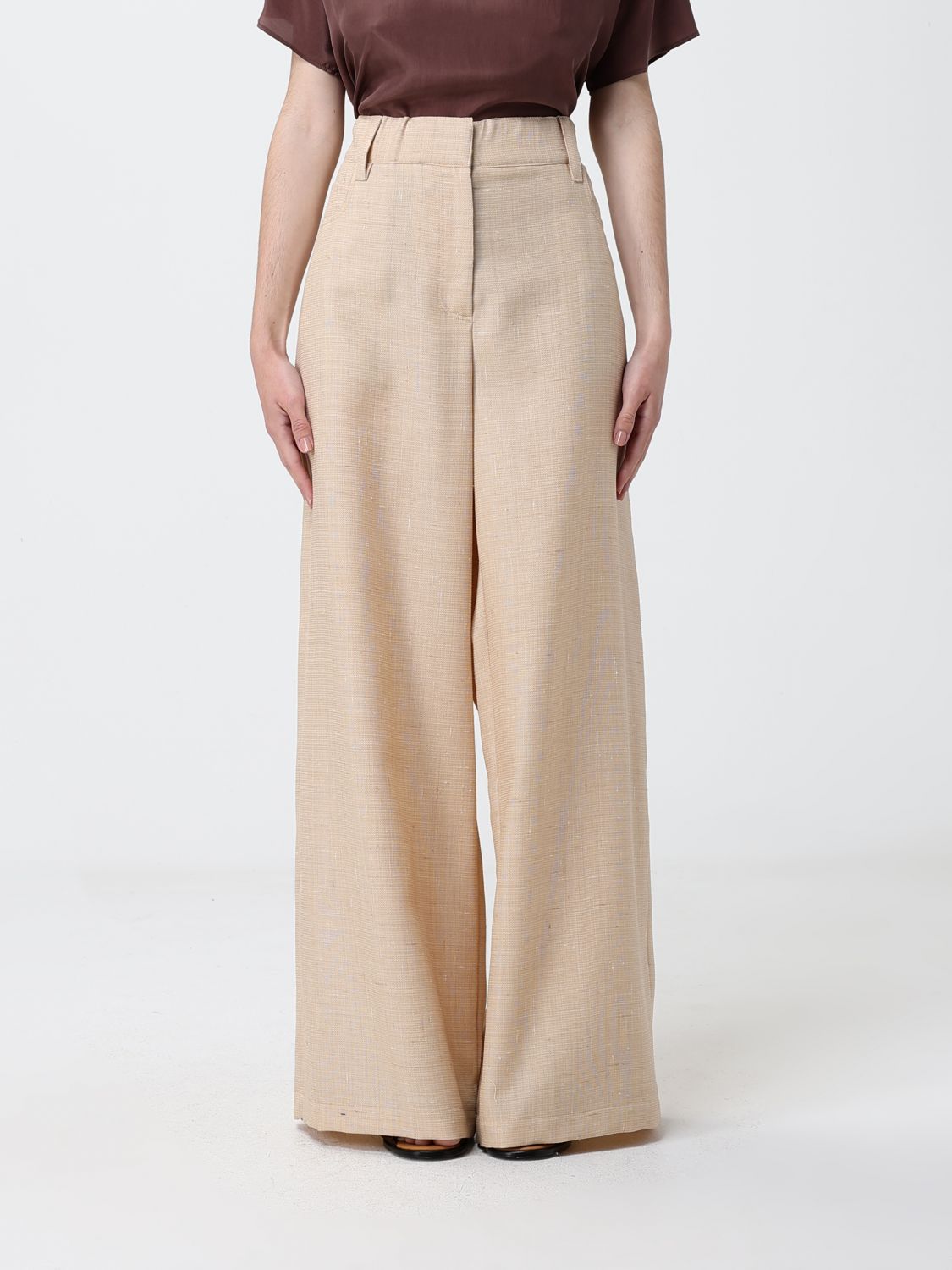 Pants Woman color Beige