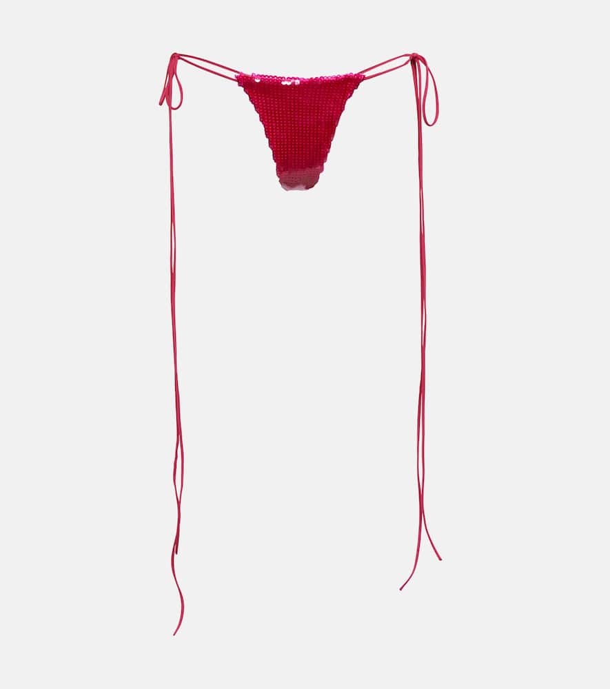 Sequined side-tie panties