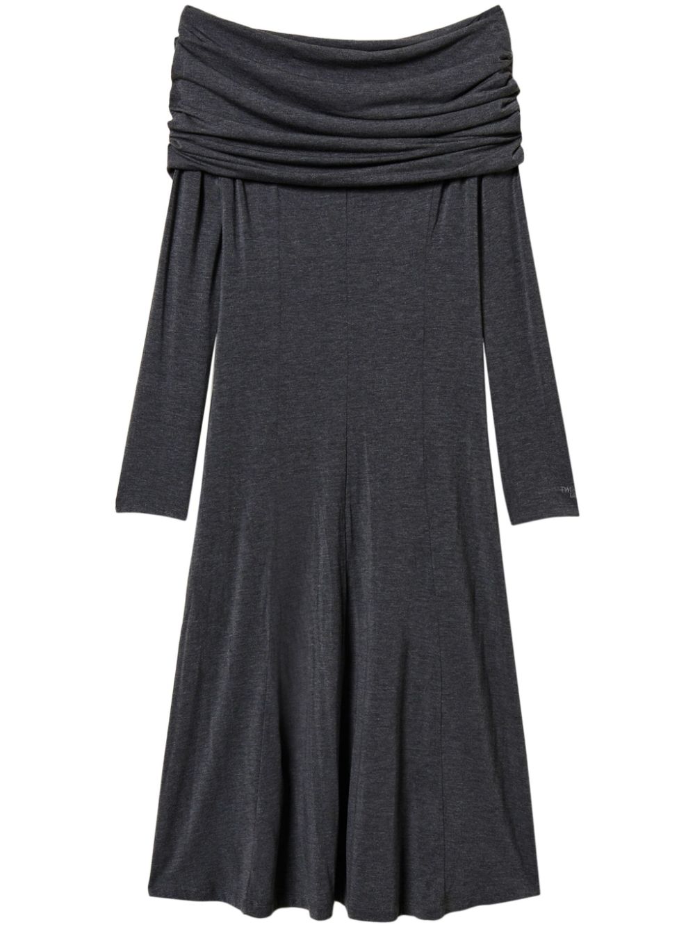 Off-shoulder midi dress - Grey