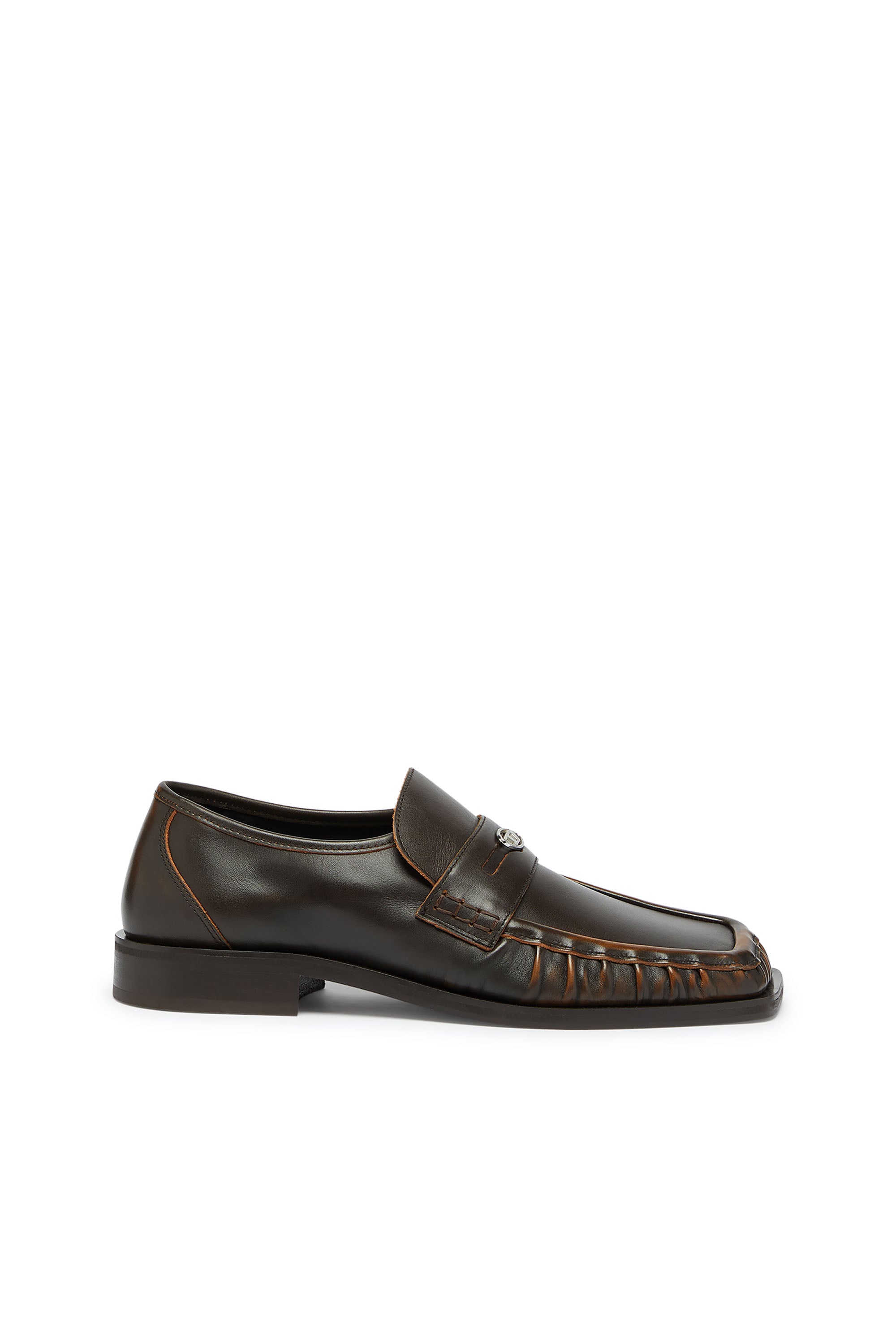 D-Amber - Penny loafers in leather - Moccasins and Mules - Man - Brown