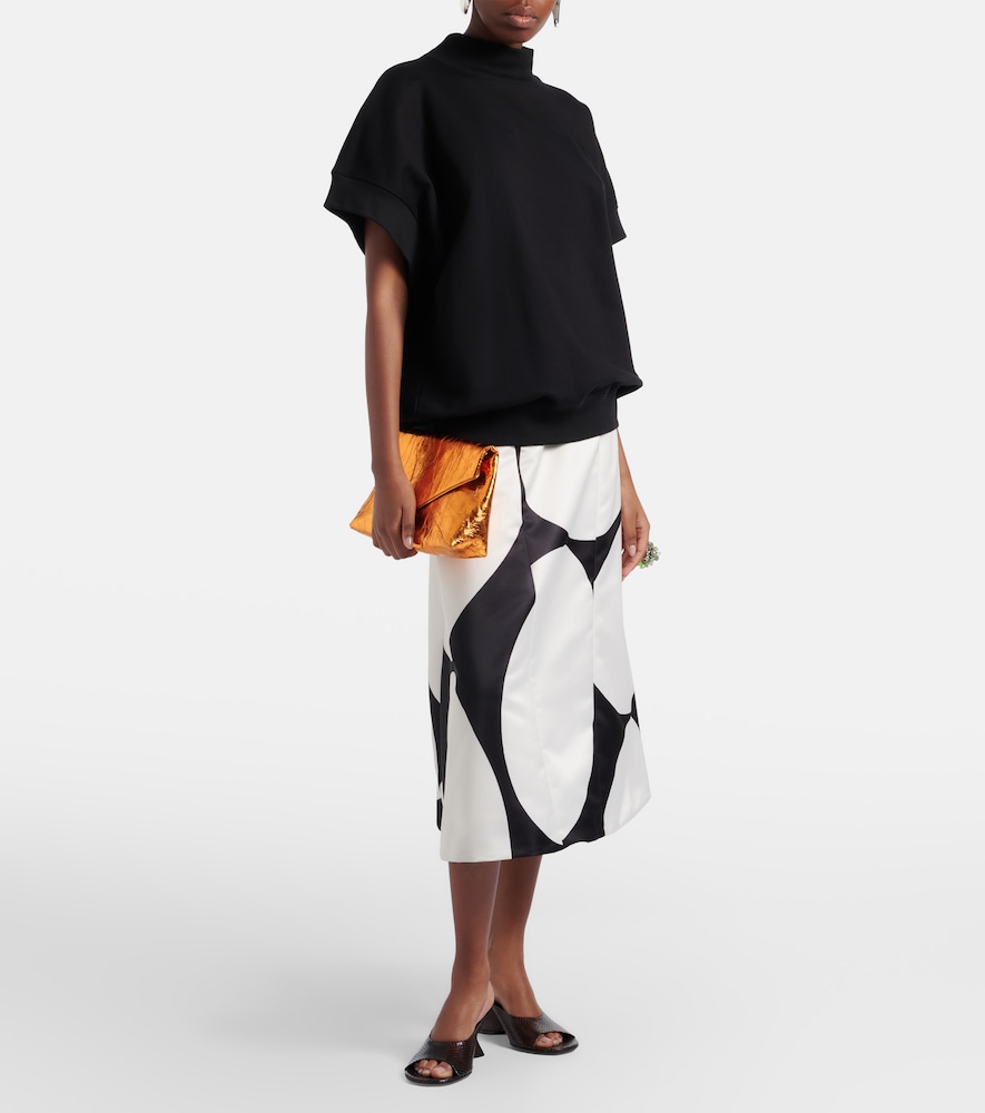 Printed midi skirt