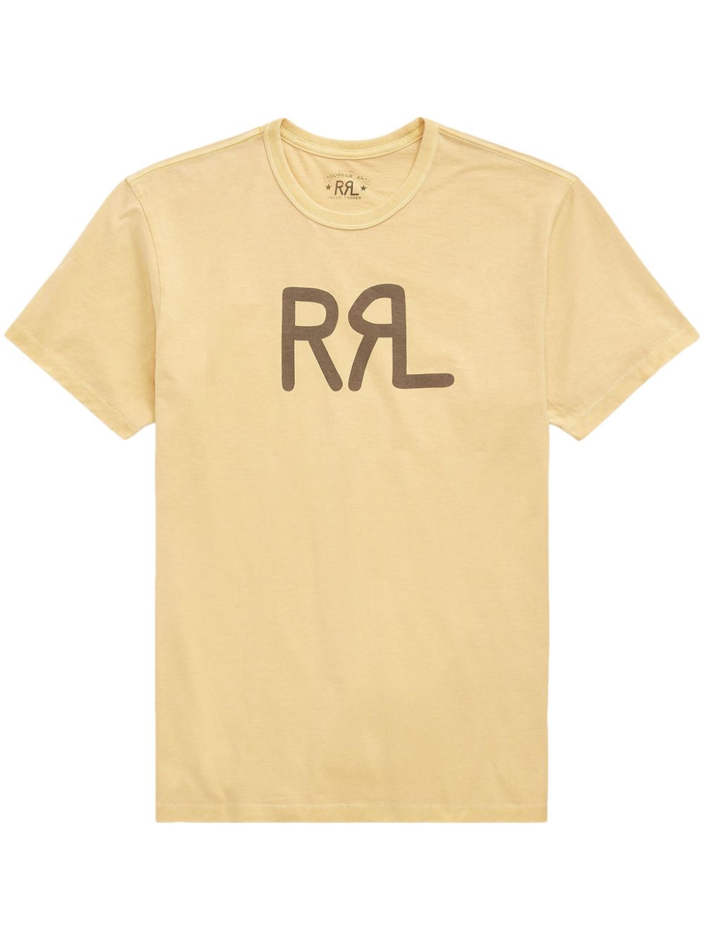Logo-print cotton T-shirt - Yellow