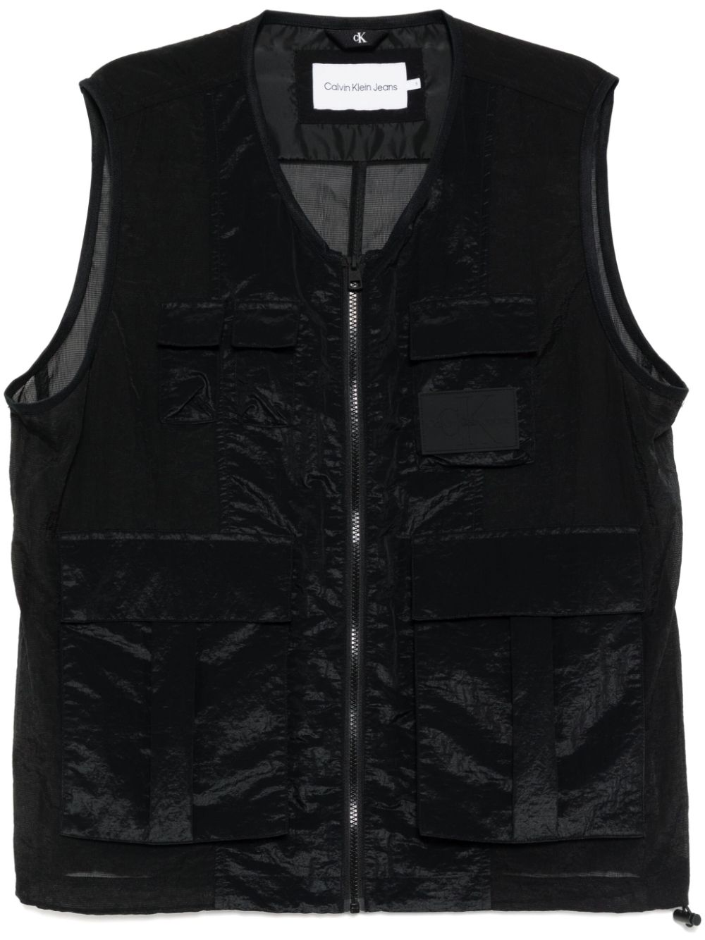Panelled gilet - Black