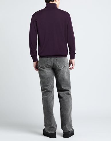 Man Turtleneck Purple Size 44 Virgin Wool