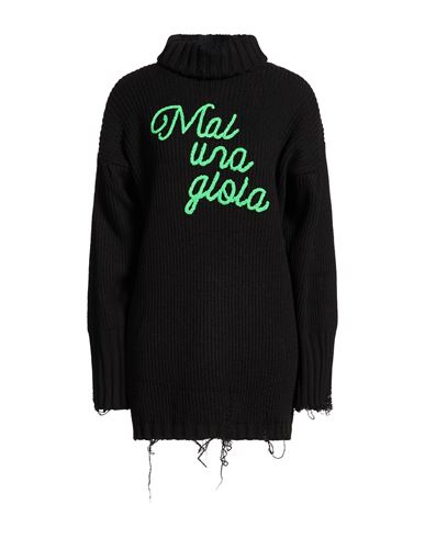 Woman Turtleneck Black Size M Acrylic, Polyester