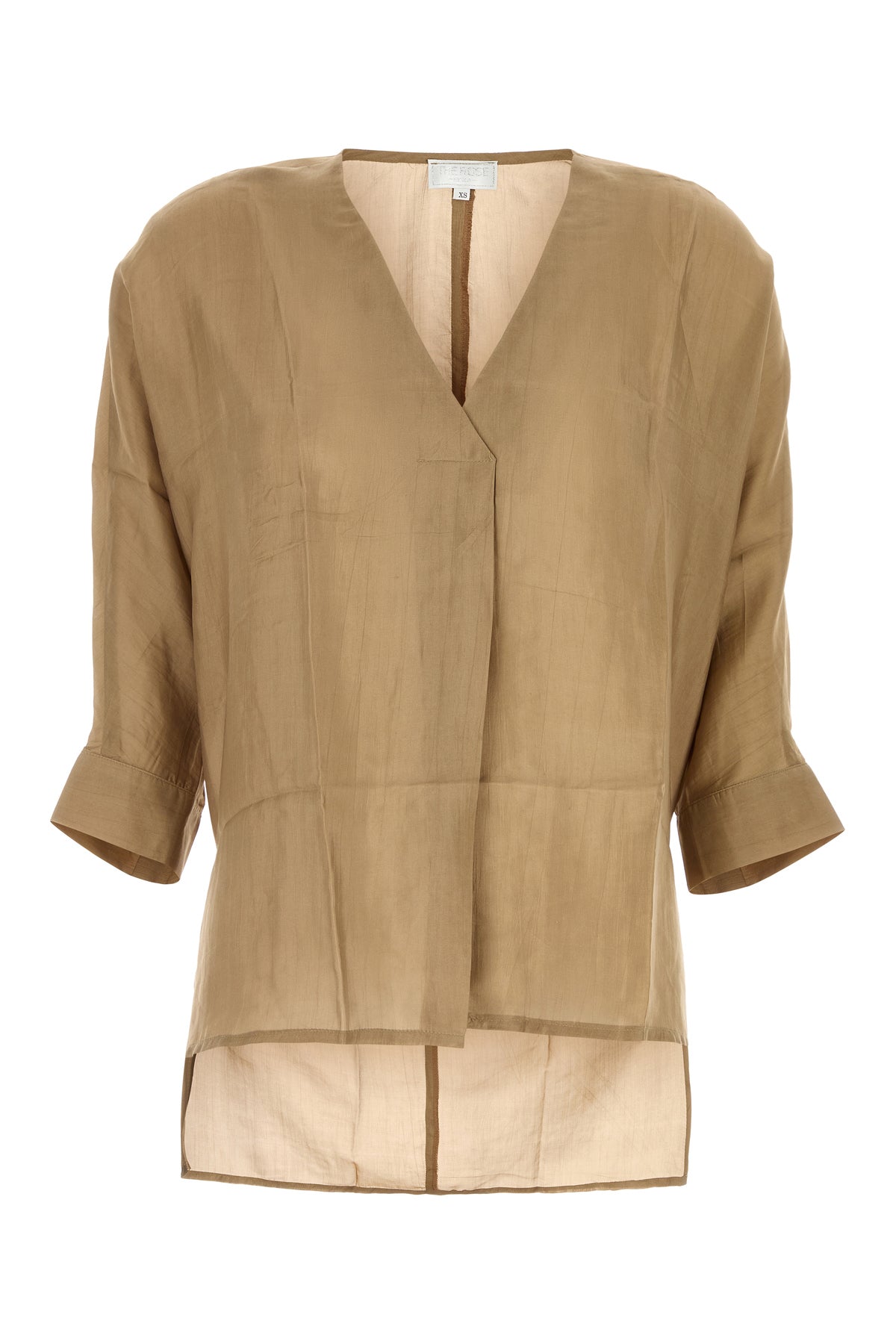 THE ROSE IBIZA Camel silk Endochina blouse