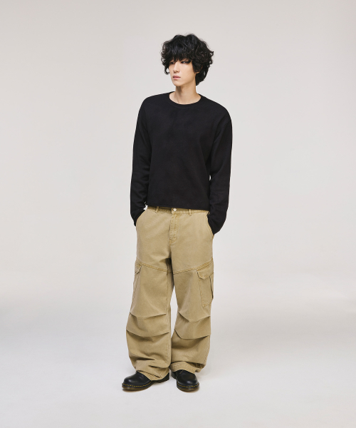 Crop Rolling Round Knit