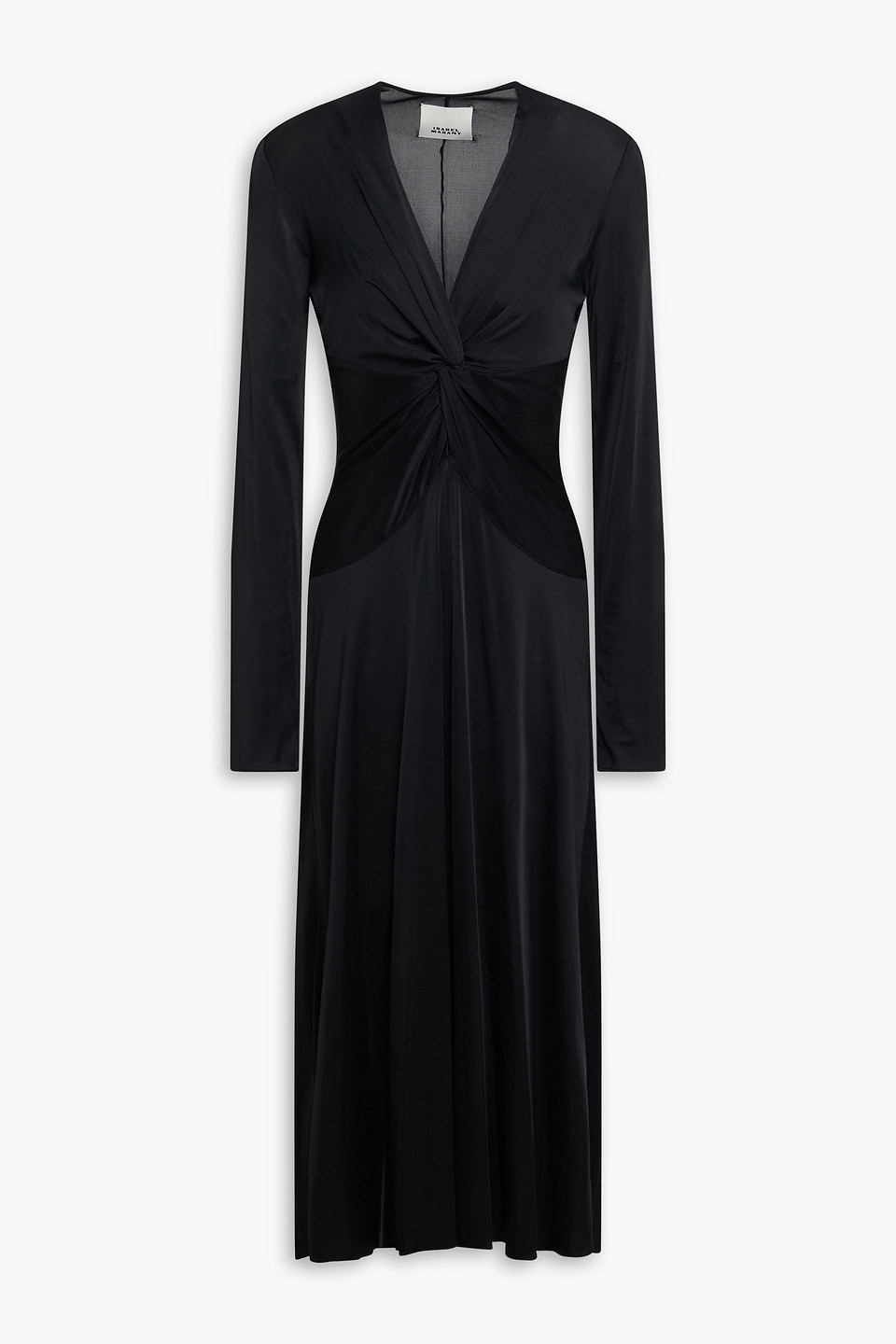Janevea twisted jersey midi dress - Black - FR 36