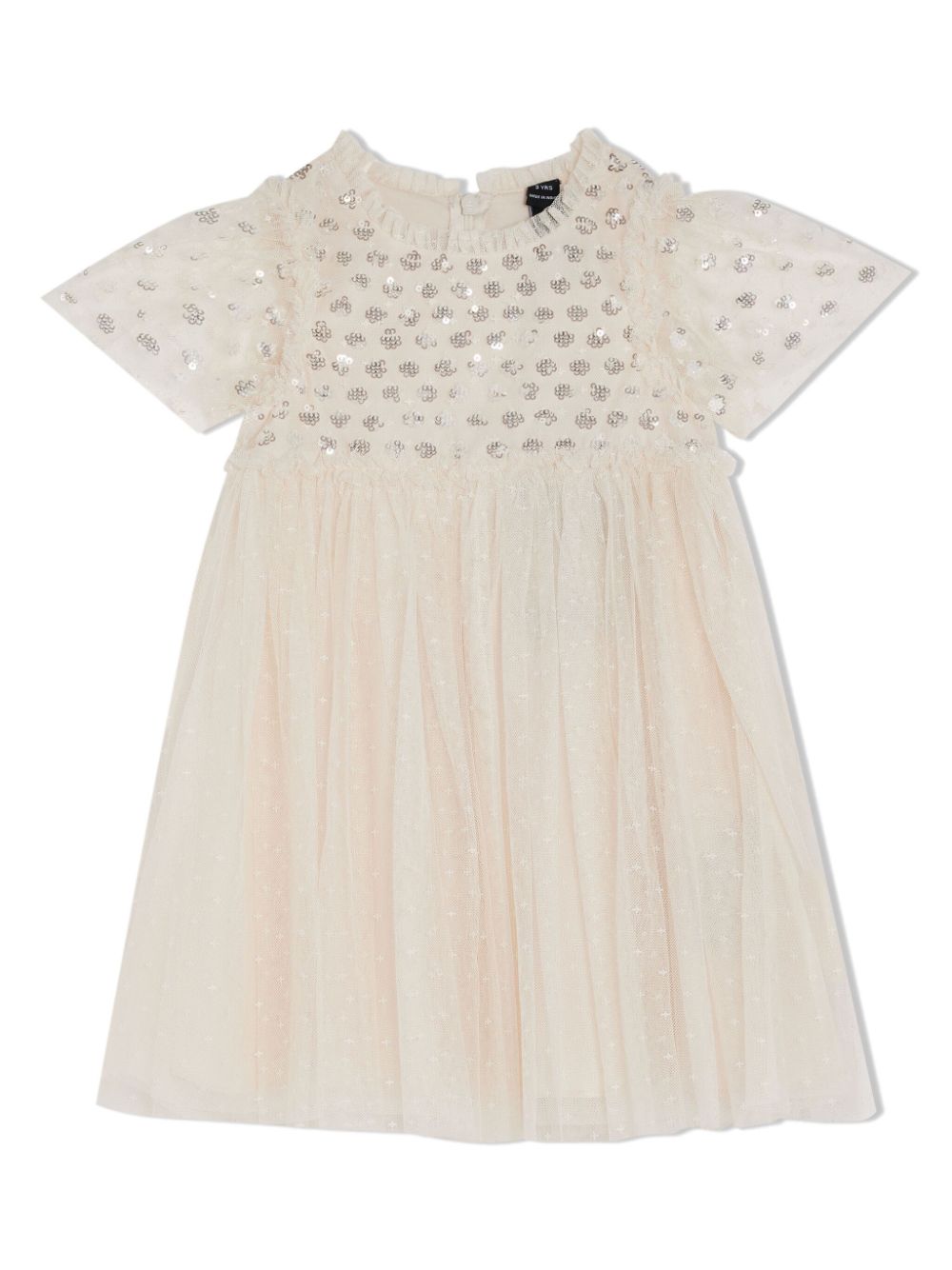 Thea sequinned tulle dress - Neutrals
